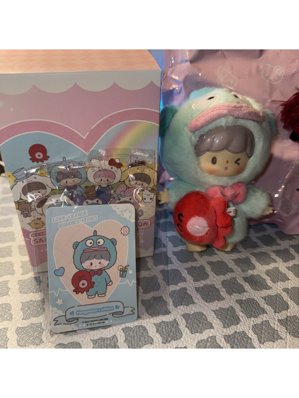 F.UN zZoton Sanrio Love-league Buddies Series Hangyodon Plush Box Art Toy